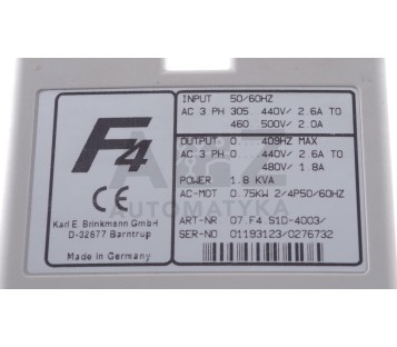 KEB F4 07.F4.S1D-4003 07F4S1D4003