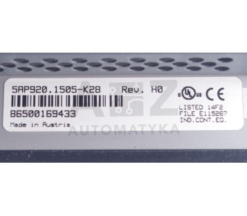 JONAS & REDMANN B&R 5AP920.1505-K28   5AP9201505K28 REV. H0 