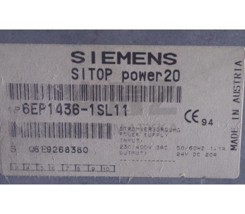 SIEMENS SITOP POWER20 6EP1436-1SL11 6EP14361SL11 
