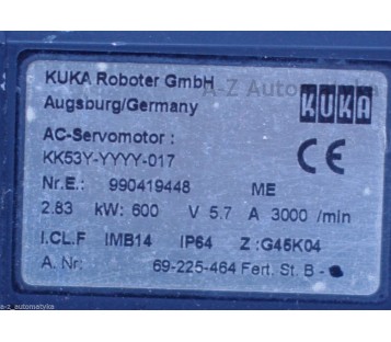 KUKA ROBOT AC SERVOMOTOR KK53Y-YYYY-017 ( KK53YYYYY017 )
