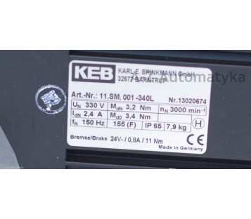 KEB SERVO MOTOR 11.SM.001-340L  ( 11SM001340L )  ! NEW !