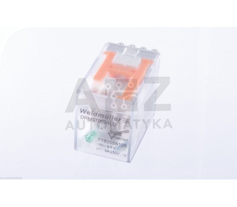 WEIDMULLER 7760056105 DRM570024LD 4CO 5A 250VAC, cv 24VDC, LED,  ! 10pcs ! NEW !