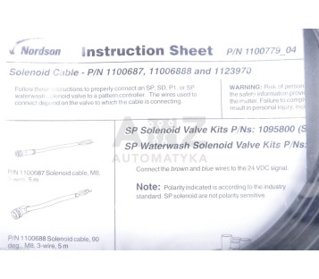 NORDSON 1100687 4001595887 SA15K 1100687  ! NEW !