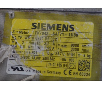SIEMENS 1FK7042-5AF71-1UB0  1FK70425AF711UB0