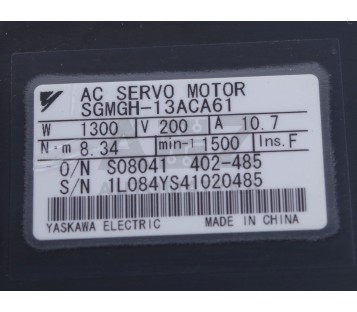 YASKAWA SGMGH-13ACA61  SGMGH13ACA61 