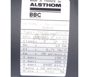 BBC ALSTHOM HYTORK-SERVOMOTOR T6F3C A7176 139591