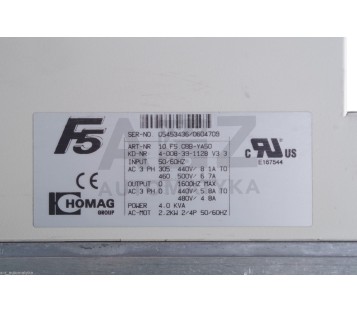 KEB HOMAG 10.F5.CBB-YA50  10F5CBBYA50 4008-39-1128  2,2kW  4KVA