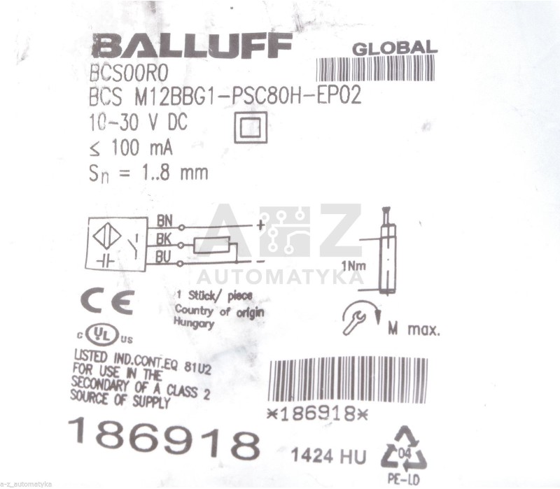 BALLUFF BCS00R0 BCS M12BBG1-PSC80H-EP02 BCSM12BBG1PSC80HEP02  ! NEW ! 