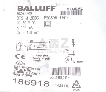 BALLUFF BCS00R0 BCS M12BBG1-PSC80H-EP02 BCSM12BBG1PSC80HEP02  ! NEW ! 