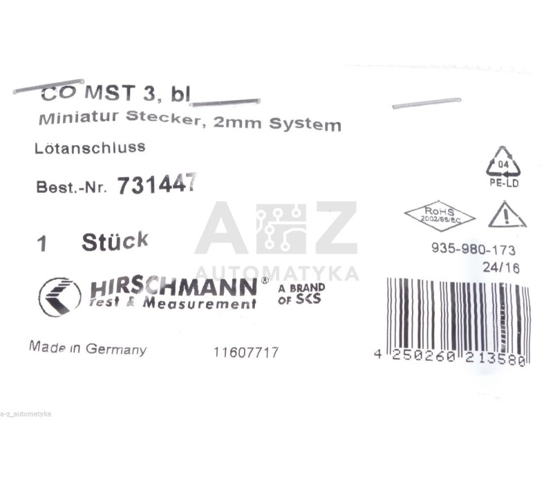 HIRSCHMANN 731447 ! NEW ! 