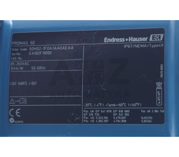 ENDRESS + HAUSER PROMAG H  50H02-1F0A1AA0AEAA  50H021F0A1AA0AEAA 