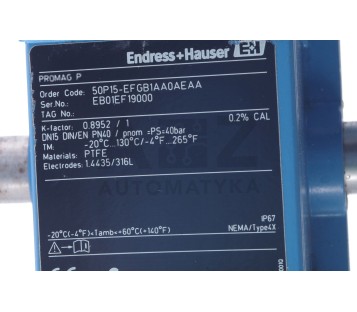 ENDRESS + HAUSER PROMAG P 50P15-EFGB1AA0AEAA  50P15EFGB1AA0AEAA  