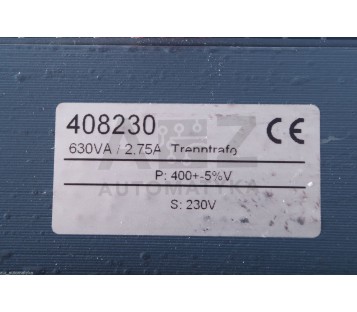 Trenntransformator 408230 1x 400V/AC  IZ1241 elma TT OUT: 230V 630VA 2.7 ! NEW !