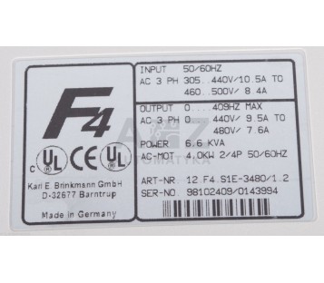 KEB F4 12.F4.S1E-3480/1.2  12F4S1E348012 