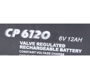 CONRAD VALVE REGULATED RECHARGEABLE BATTERY CP 6120 CP6120 6V 12AH  ! NEW !
