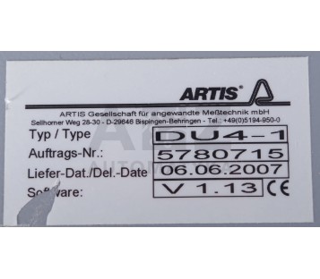 ARTIS DU4-1 DU41 5780715 V 1.13  ! NEW !
