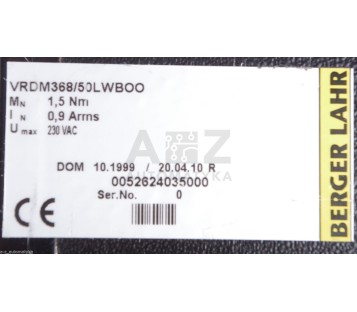 BERGER LAHR VRDM368/50LWBOO  VRDM36850LWBOO