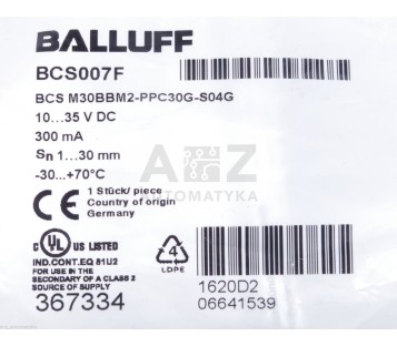 BALLUFF BCS007F  BCS M30BBM2-PPC30G-S04G  BCSM30BBM2PPC30GS04G ! NEW !