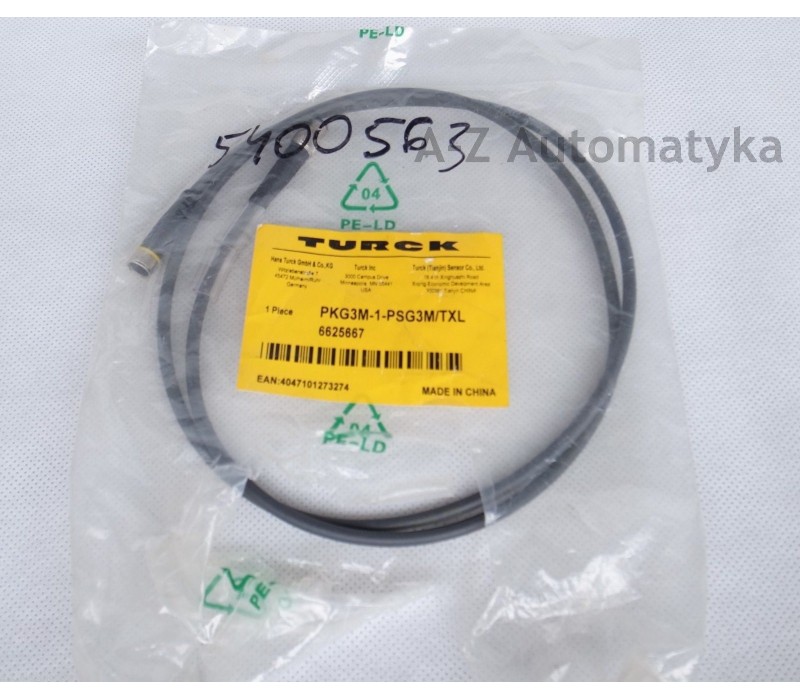 TURCK PKG3M-1-PSG3M/TXL 6625667 Actuator/sensor cable extension cable ! NEW !