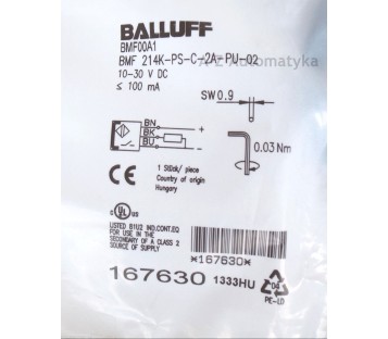 BALLUFF BMF00A1 BMF 214K-PS-C-2A-PU-02 Sensor, Magnetic Field, C-slot  ! NEW !