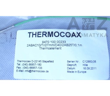 THERMOCOAX 947010000233 2ABAC10/TI/27MM/D40/2AB25T/0,1M THERMOELEMENT ! NEW !