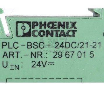 PHOENIX CONTACT PLC-BSC-24DC/21-21 2967015 + RELAY 2961192 ! 2PCS !