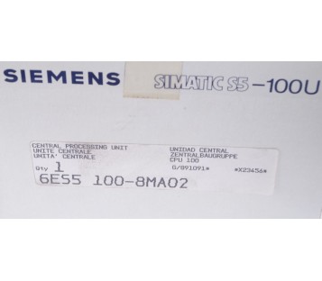 SIEMENS SIMATIC S5-100U 6ES5100-8MA02 6ES51008MA02 