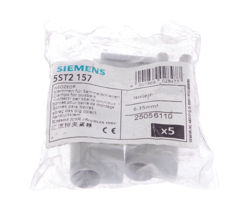 SIEMENS 5ST2157 5ST2-157 25056110 CLAMPS FOR BUSBARS 6-35mm ! 5PCS ! NEW 