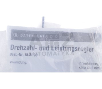 DATENBLATT 183199 CONRAD 1570778 Speed and power controller 230VAC 15A 20! NEW !