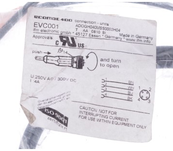 IFM EVC001 ECOMAC400 EVC001 ADOGH040MSS0002H04 ! NEW !