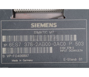 SIEMENS EXM 378-2 6ES7 378-2AB00-0AC0 6ES73782AB000AC0 + 962-1BA00-0AC0 IF962-VG