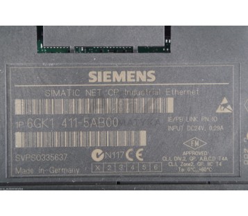 SIEMENS SIMATIC NET  IE/PB LINK PN 10 6GK1 411-5AB00 6GK14115AB00