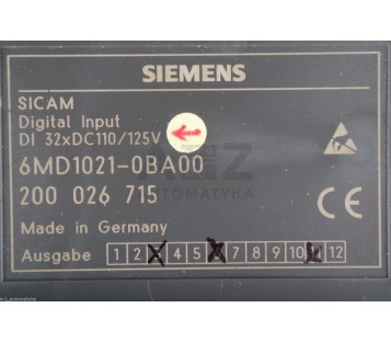SIEMENS SICAM 6MD1021-0BA00 6MD10210BA00