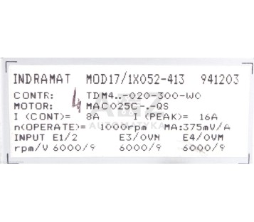 INDRAMAT MOD17/1X052-413  MOD171X052413 941203