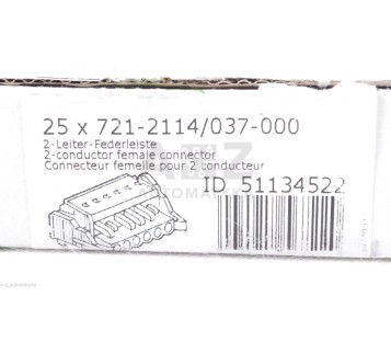 WAGO 721-2114 7212114 721-2114/037-000 7212114037000 ! 2PCS ! NEW !