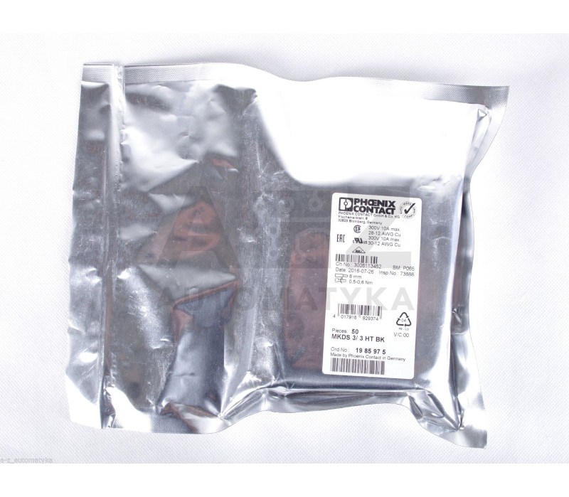 PHOENIX CONTACT MKDS 3/3 HT BK  MKDS3/3HTBK  MKDS33HTBK  1985975 ! 50PCS ! NEW