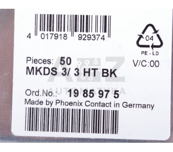 PHOENIX CONTACT MKDS 3/3 HT BK  MKDS3/3HTBK  MKDS33HTBK  1985975 ! 50PCS ! NEW