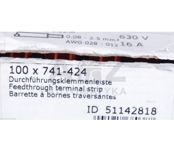 WAGO 741-424 741424 PCB terminal block Pin spacing 7.62 mm 4-pole ! 5PCS ! NEW