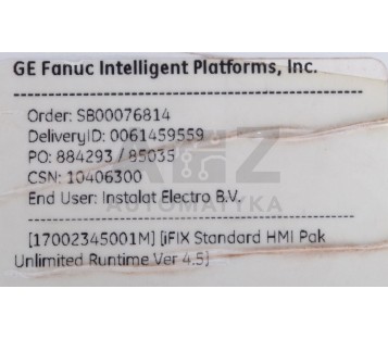 GE FANUC PROFICY  INTELIGENT PLATFORMS SB00076814 0061459559 