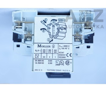 MOELLER PKZM0-0,63 PKZM00,63 + NHI11-PKZ0 MOTOR STARTER PROTECTOR