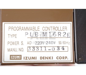 IZUMI DENKI CORP. IDEC PLB-M16R2E  PLBM16R2E RHNIB RELAY OUTPUT MODULE