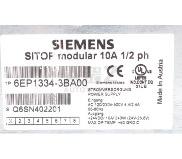 SIEMENS 6EP1 334-3BA00 6EP13343BA00