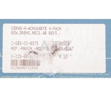 HOMATIC 2-083-02-8075  2083028075 SERVO 4 AXIS CARD ! NEW !