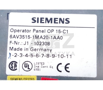SIEMENS COROS OP15 OP 15-C1  6AV3515-1MA20-1AA0 6AV3 515-1MA20-1AA0