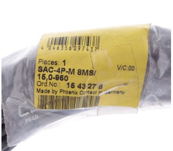 PHOENIX CONTACT SAC-4P-M 8MS/15,0-950 SAC4PM8MS150950 1543278 ! NEW !