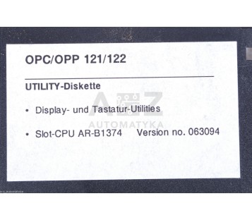UTILITY-DISKIETTE OPC/OPP 121/122   OPCOPP 121122   OPCOPP121122 063094 
