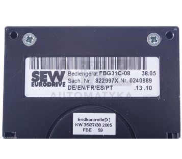 SEW EURODRIVE: MOVITRAC OPERATOR PANEL FBG31C-08