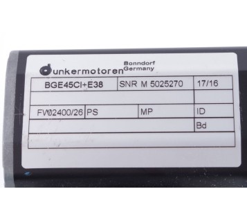 DUNKERMOTOREN BG 45X30 BG45X30 + BGE45CI+E38 