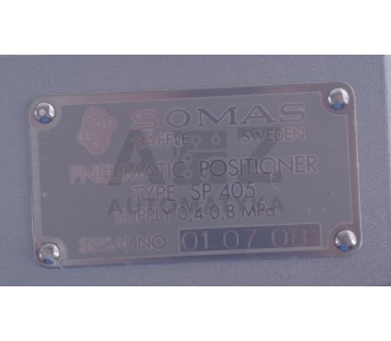 SOMAS PNEUMATIC POSITIONER SP 405 SP405 + I/P-CONVERTER TYPE E 400 