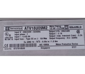 TELEMECANIQUE ATV18U09M2  ! NEW !